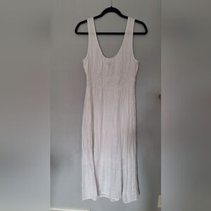 J. Crew White Scoop-Neck Sleeveless Maxi Dress